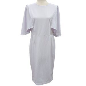 Grace Karin Womens White Scoop Neck‎ Bodycon Pencil Dress Size L